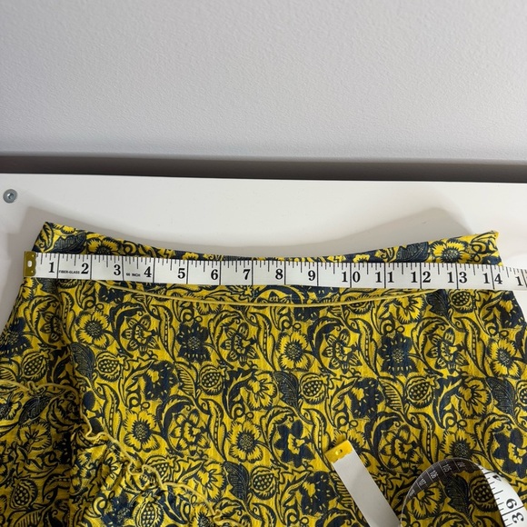 Derek Lam 10 Crosby - Yellow and Navy Ruffle Mini Skirt - size 4 - Picture 10 of 11